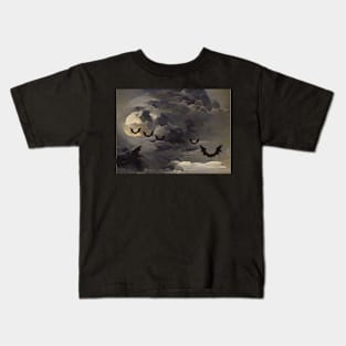 Scary bats coming for a look Kids T-Shirt